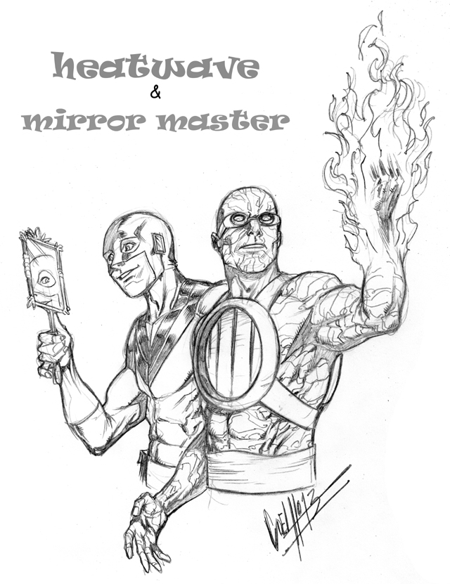 heatwave_and_mirror_master_sketch_by_andrecoelhoart-d6u0h5r
